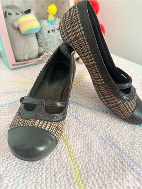 Vintage Y2K Plaid Mary Jane Kitten Heels - 725 Originals Academia Brown Tartan